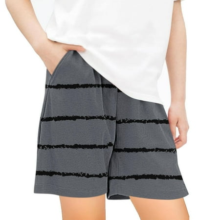Girls Compression Shorts 5t Children s Summer Shorts  Loose Fitting Sports Pants  Kids Casual Short Pants with Pockets  Boys Girls Pull on Athletic Shorts Boy Shorts Underwear for Women Gray 11Y