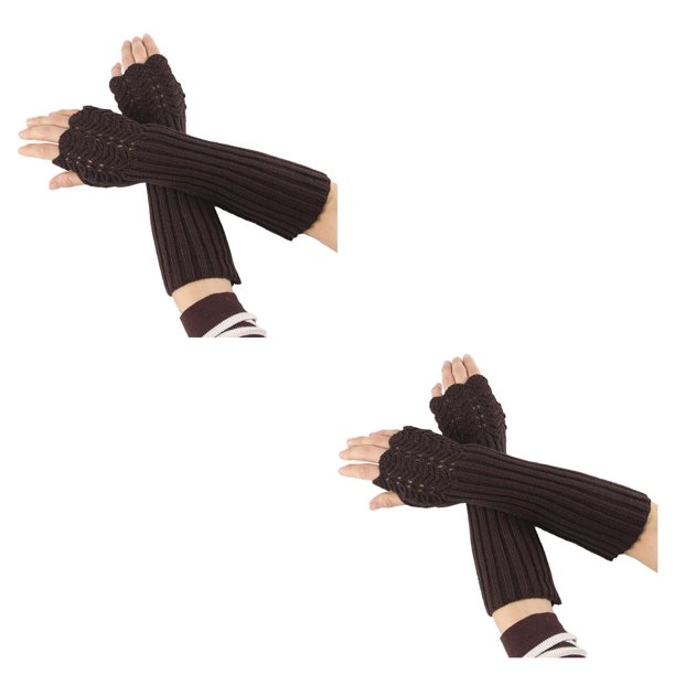 Manoplas sin dedos Minnieouse de invierno Color sólido Negro