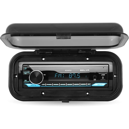 Belva BMRC1B Flip-Up Water-Resistant Marine Radio Cover, Black