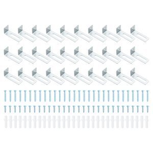 Unique Bargains Matériel de fixation de panneaux blancs, 30 Set blanc panneau mur Hanger à sec Erase panneau d'installation fixation