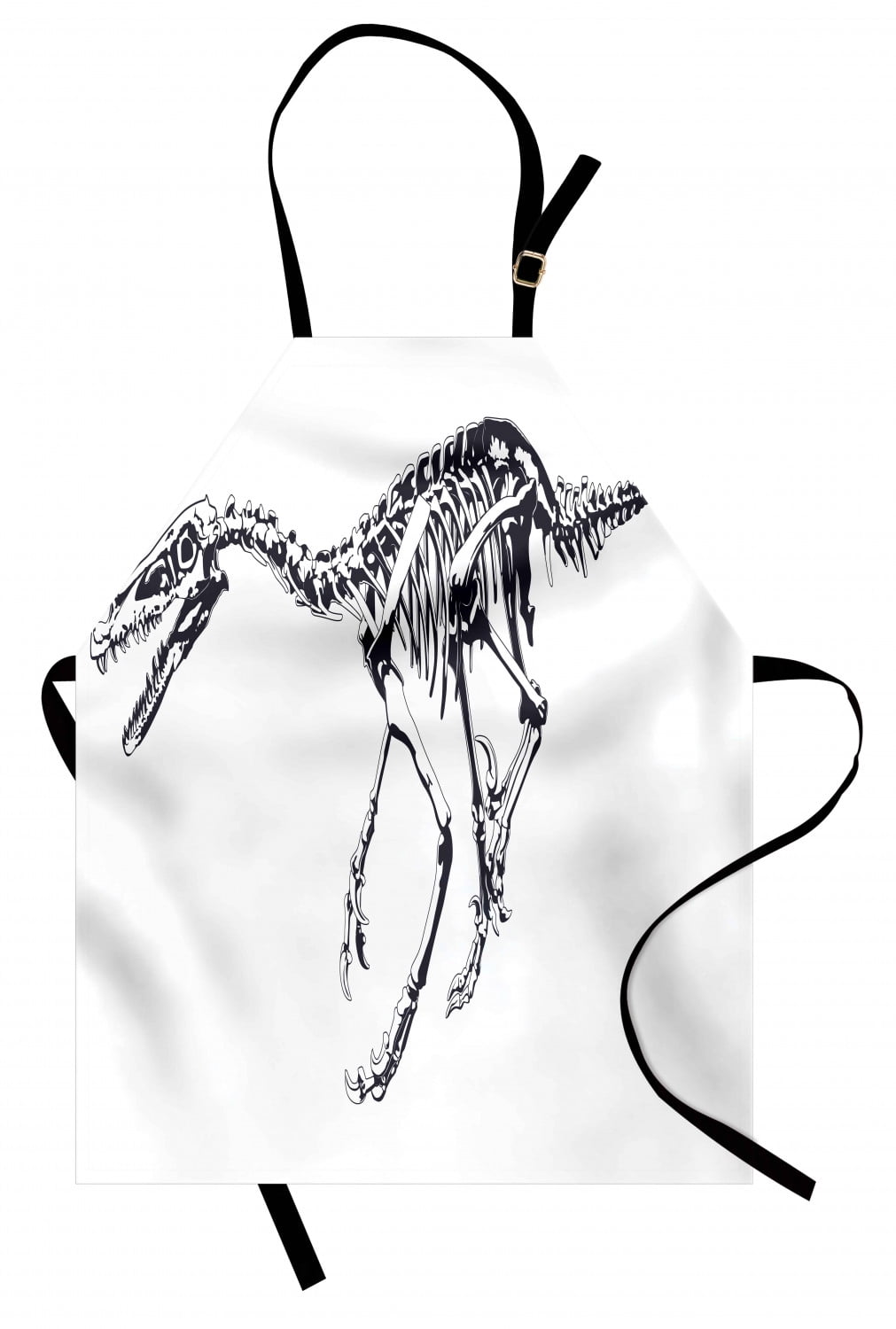 Dinosaur Apron Skeleton Prehistoric Wild Animal Raptor Predator Bones
