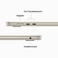 thumbnail image 4 of Restored Apple 15-inch MacBook Air: M3 8-core CPU and 10-core GPU, 16GB, 256GB SSD - Starlight Good (Refurbished), 4 of 6