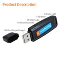 thumbnail image 4 of Graflsoa Compact USB Voice Recorder with Built-in Battery, MP3 Recording, Supports 1-32GB TF Card (Card Not Included), Black/White Options, Lightweight & Portable Design, 4 of 6