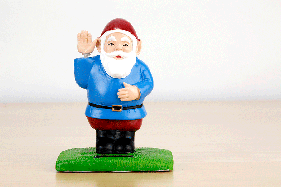 Waving Solar Powered Gnome by Kikkerland Color Varies