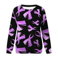 thumbnail image 4 of Amzcrzy Chandails en Molleton pour Femmes Manches Longues Mode Décontractée Col Rond Imprimé Hauts Blouse Chandails en Molleton pour Femmes Chandails en Molleton et Chandails à Capuchon TG, 4 of 4
