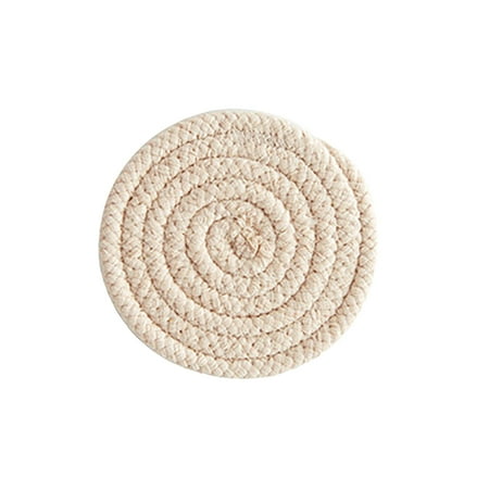 

KEVCHE Cotton Thread Cup Wad Kitchen Heat Insulation Pad Scalding Pad Dining Pad - Beige