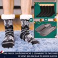 thumbnail image 2 of Men's Winter Thermal Fleece Lining Knit Slipper Socks Christmas Non Slip Socks, 2 of 6