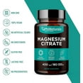 thumbnail image 2 of Magnesium Citrate Powder Capsules 400mg Supplement (Pack of 4) by Phi Naturals, 2 of 3