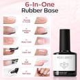 thumbnail image 4 of modelones Builder Rubber Gel Base Coat for Nails, Nude Pink Rubber Base Gel Nail Polish for Strengthen Apex Building Extension Protect Weak Nails Long Last U V Manicure Gift for Women, 4 of 8