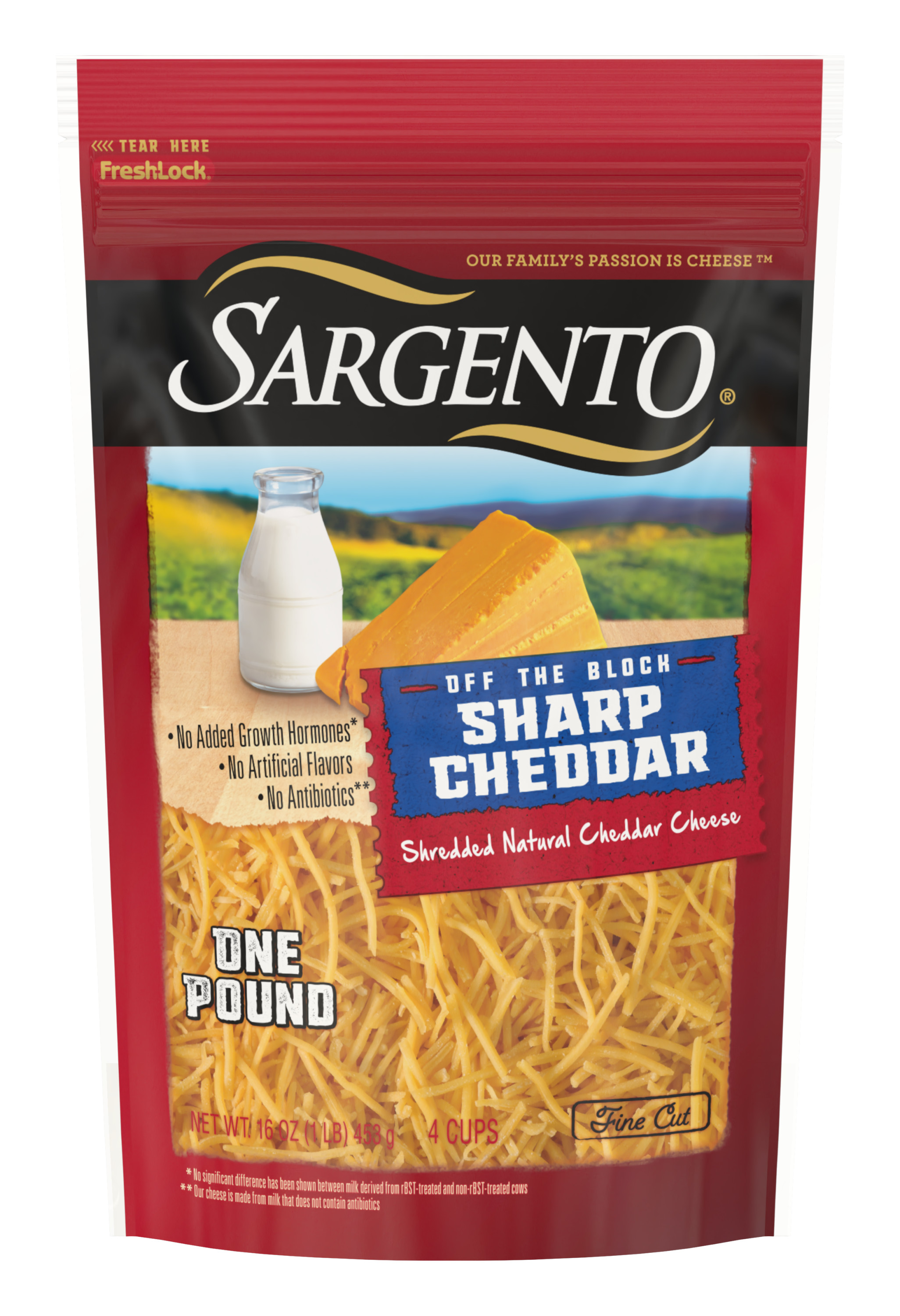 Sargento® Shredded Sharp Natural Cheddar Cheese, Fine Cut, 16 oz