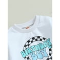 thumbnail image 4 of Toddler Kids Baby Boy Fall Clothes Long Sleeve Birthday Boy Print Sweatshirt + Pants Set Toddler Clothes 2Pcs Sets, 4 of 8
