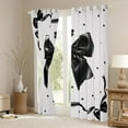 thumbnail image 3 of Feelyou Black Princess Bow-tie Black Out Curtains for Kids, Kawaii Star Print Curtains Pack of 2 (42x63 Each), Fashion Cartoon Bow Bedroom Curtains, Window Curtains Decor, 3 of 6