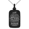 thumbnail image 2 of Tioneer Stainless Steel Hope & Future Jeremiah 29:11 Engraved Small Rectangle Dog Tag Charm Pendant Necklace, 2 of 4