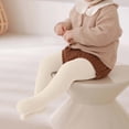 thumbnail image 2 of Tisuna Toddler Girls Pantyhose Solid Color Stretchy Tight Leggings Thick Warm Autumn Winter Kids Stockings White Size 4-6 Years, 2 of 4