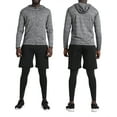 thumbnail image 3 of BUYJYA 2 Piece Men's Compression Workout Set Jacket Clothing Gym Tight Fit Zipper Hoodie Casual Running Quick Dry Top,Size S-3XL, 3 of 5