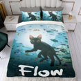 thumbnail image 4 of Película Flow Conjunto de sábanas temático, trío de piezas, cómodo y amigable con la piel, diseño único, regalo de decoración para el hogar para familiares, amigos y fans,173cm *218cm, 4 of 6