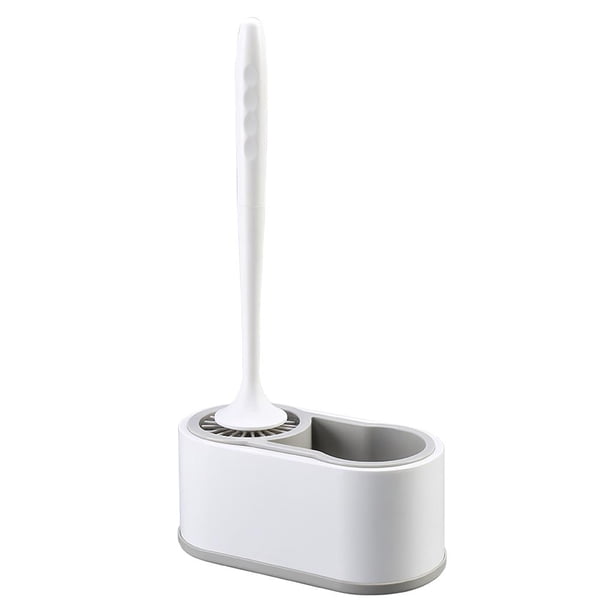 Bewildely Escobilla de inodoro con soporte Juego de limpieza de inodoro moderno Juego de cepillo y soporte de limpieza de inodoro resistente para baño Suministros de limpieza para el hogar Gris Bewildely HA027621-02