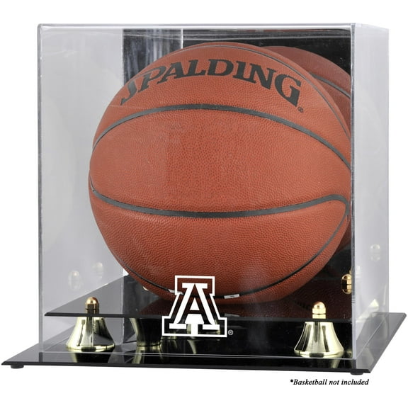 Arizona Wildcats Golden Classic Logo Basketball Display Case with Mirror Back