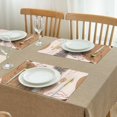 thumbnail image 3 of Brown Boho Plant Pattern Summer Placemats Table Placemats Set Of 4-Linen Kitchen Washable Placemats Table Mats 11.8"x17.7" Non-Slip Heat Resistant, 3 of 6