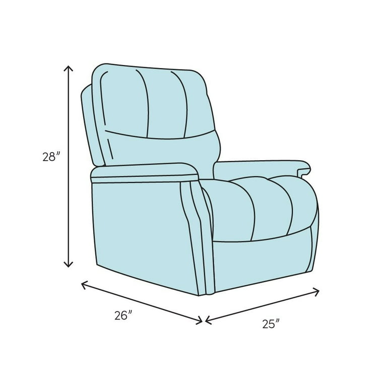 Heinz 25 Wide Faux Leather Manual Standard Recliner Seat Depth Inches 12 15 H x 12 W x 12 D Walmart