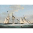 thumbnail image 2 of Nicholas Matthew Condy 18x14 Black Ornate Wood Framed Double Matted Museum Art Print Titled - A Schooner Yacht of the Royal Western Yacht Club off Teignmouth, 2 of 5