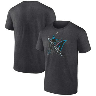 Men's Florida Marlins Mitchell & Ness Heathered Charcoal