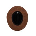 thumbnail image 3 of Summer Straw Braid Wide Brim Western Style Beach Sunhat Cowboy Hat Coffee Color, 3 of 3