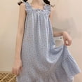 thumbnail image 5 of ZyeKqe Nightgowns for Women Sleeveless Sleep Shirt Square Neck Tank Night Gown Floral Print Ruffle Hem Night Shirt Soft Sleep Dress, 5 of 8