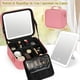 thumbnail image 2 of Cosmetiquera de Viaje, Espejo LED de 3 Colores y Lupa 10X, Incluye Kit de 10 Brochas y Esponja de Maquillaje Rosa, Organizador de Cosméticos Portátil y Estuche de Belleza Profesional (Rosa), 2 of 4
