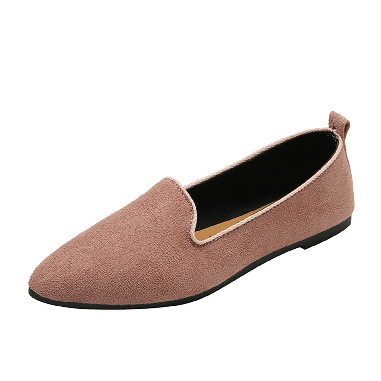 Womens Shoes Casual Flat Bottom Pointed Toe Lightweight Slip On Comfy ...