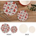 thumbnail image 4 of Pot Holders Trivets Set Pure Cotton Potholders Set, Hot Pads Set of 2, Red Mushroom Hot Pot Trivets One 9.45 Inch and One 7 Inch Home Decor Gifts, 4 of 7
