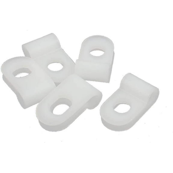 5Pcs creamy-white Nylon R-Type Cable Clamp for 1/8" Dia Wire Hose Tube(Morsetto cavo R-Type in nylon bianco da 5Pcs per tubo flessibile con diametro di 1/8' 'Dia