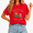 2-red, variant on Cozymy Women's Funny Raccoon Short-sleeved shirt Tank - "First of All I'm a Delight" Sassy Quote, Cute Animal Graphic Top for Casual Wear