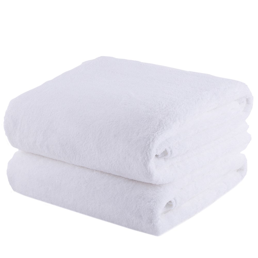 Soft Plush Fleece Bath Towels Set in 2 Packs Finest & Comfort, 60"x30