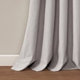 thumbnail image 6 of Lush Decor Linen Button Pinched Pleat Button 84" x 40" Solid Blue Cotton Blend 3" Back Tab Rod Pocket Single Window Panel, 6 of 11