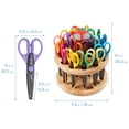 thumbnail image 2 of ECR4Kids Bordeadoras Kraft con estante giratorio de madera dura, tijeras decorativas, surtidas, 18 piezas, 2 of 5