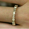 thumbnail image 3 of TAAPSEE JEWELS 14K White Gold Finish Baguette Cut Diamond Full Eternity Wedding Ring, 3 of 4