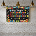 thumbnail image 5 of Colorful Crayons First Day of Preschool Banner Handprints Space Decorations for Classroom School Event Kids Celebration, 5 of 7