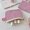Pink, variant on Woolen Knitted Cosmetic Bag Portable Striped Color Block Small Fresh Coin Purse Lipstick Storage Bag Women Ins Style Makeup Organizer Pouch