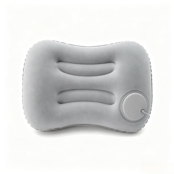 Press Inflatable Travel Pillow, Portable Air Pillow for Neck, Back and Lumbar Support, Soft Lightweight Inflatable Cushion for Airplane, Car, Camping, Office Nap and Outdoor Travel