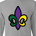 thumbnail image 4 of Inktastic Fleur De Lis Mardi Gras Holiday Long Sleeve T-Shirt, 4 of 5