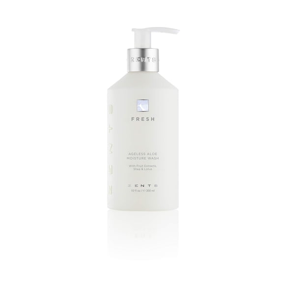 Zents Hand and Body Wash (fragancia fresca) Limpiador hidratante antienvejecimiento con manteca de karité orgánica y aloe para piel seca 10 fl oz