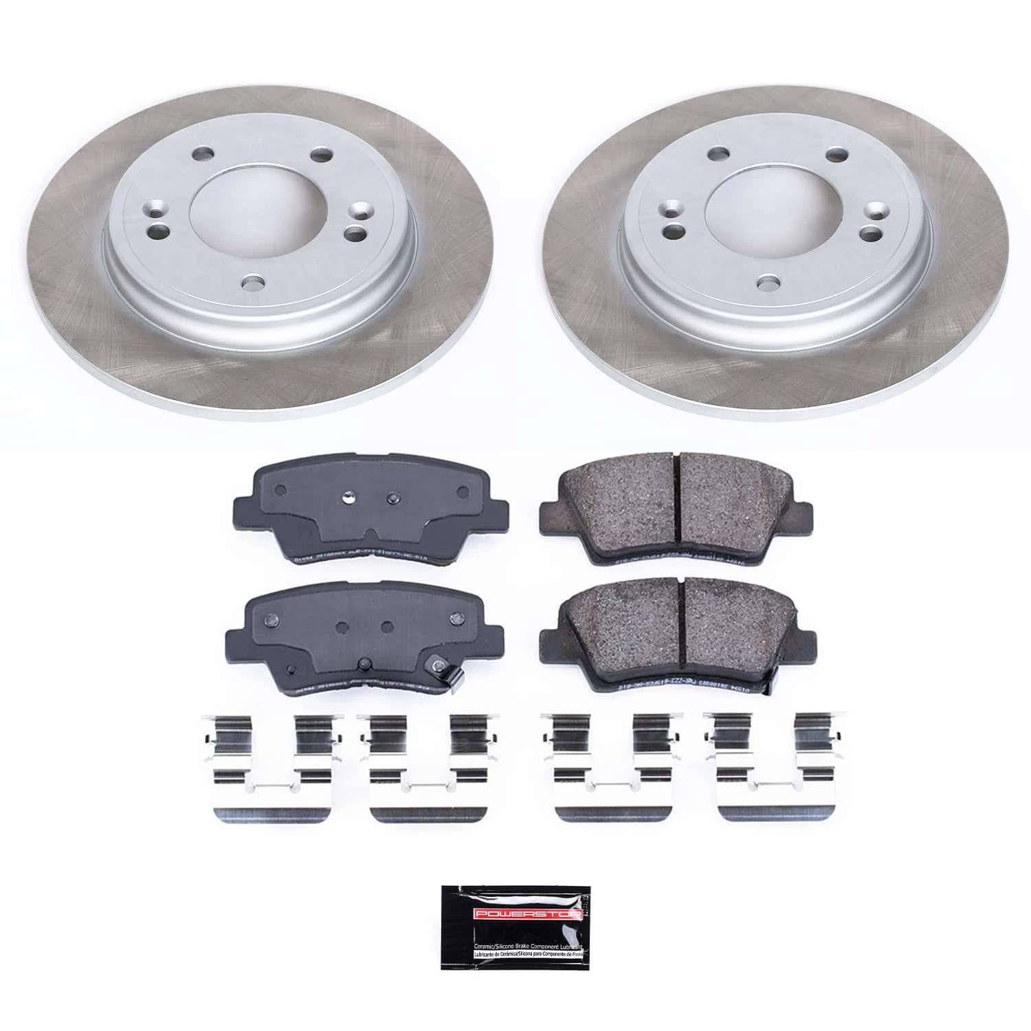 PowerStop Rear Semi-Coated Rotor and Low-Dust Ceramic Brake Pad Kit SC8331