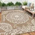 thumbnail image 2 of Outdoor Rug x Reversible Outdoor Plastic Straw Rug Large Outdoor Patio Rug RV Mat Outside Indoor Outdoor Rugs for Patio RV Balcony Deck Picnic Backyard Porch Grey, 2 of 7