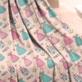 thumbnail image 2 of Princess Dress Castle Pattern Blanket,Comfortable Soft Lamb Wool Throw Blanket,All Season,Warm Lightweight Blankets for Sofa Bed Couch Living Room Chair,50"x60", 2 of 4