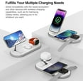 thumbnail image 4 of 3 in 1 Charging Station for Apple Devices, Wireless Charger, Faster Mag-Safe Charger Stand, Magnetic Wireless Charger Station for iPhone 15 14 13 12, Apple Watch Iwacth and AirPods (White), 4 of 6