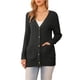 thumbnail image 2 of Suéter cárdigan casual INSPIRE CHIC para mujer, tejido trenzado, largo, de moda, otoño invierno, XS, negro, 2 of 6