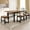 Walnut, variant on Feonase 7-Piece Dining Table Set for 4-8, 63" Large Extendable Kitchen Table Set with 6 Stools, Modern Dining Room Table with Heavy-Duty Frame, Easy Assembly, Black