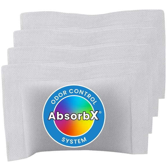iTouchless AbsorbX Deodorizers Absorbs, Natural Activated Carbon, Biodegradable, for use with 8 Gallon and Larger Trash Cans Compartment, 4