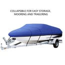 17-19ft Trailerable Fish Ski Boat Cover Waterproof 600D with Carry Bag Blue by LESHP